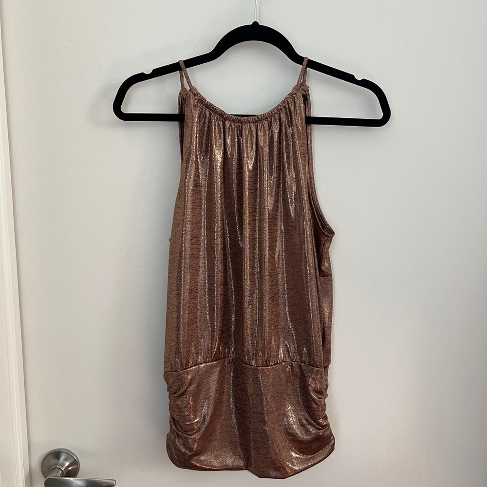 White House Black Market Gold Tank Top